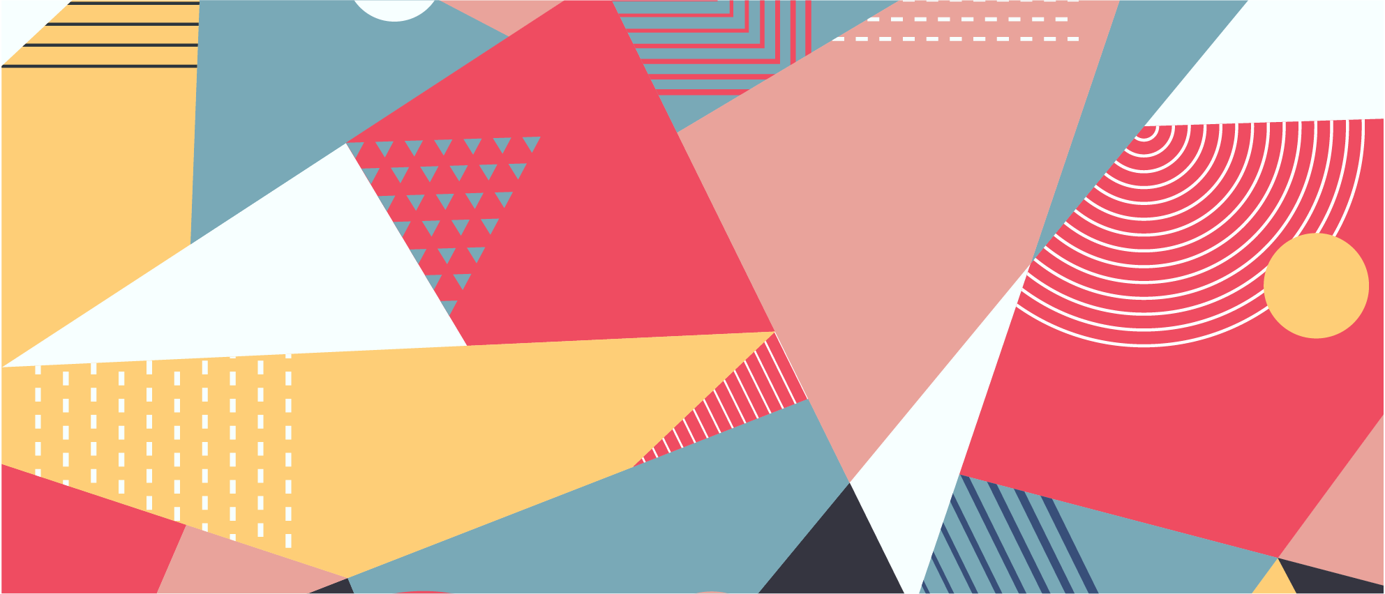 Geometrisk farverigt moderne tæppe - TenStickers