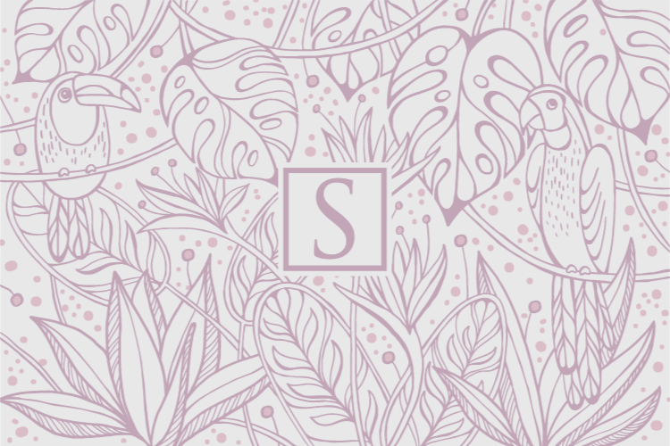 Tilpasset junglemotiv vinyl tæppe med navn - TenStickers