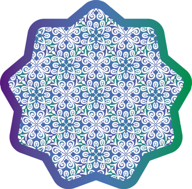 Etnisk mønster farverigt etnisk tæppe - TenStickers