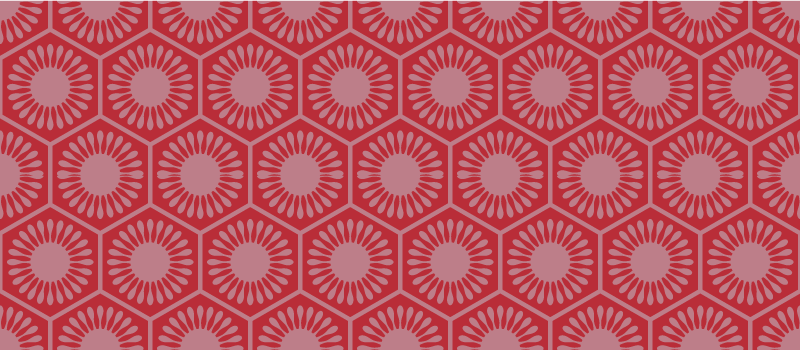 Cirkulært motiv-ensemble geometriske vinyl tæppe - TenStickers