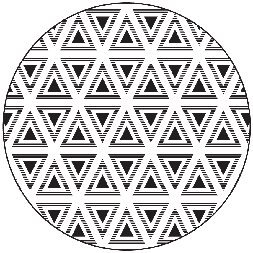 Geometrisk trekantet sammensætning geometriske vinyl tæppe - TenStickers