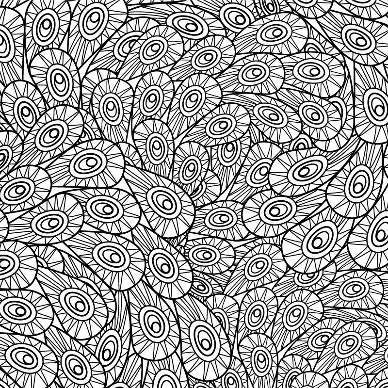 Påfugl ornament blomster tæppe - TenStickers