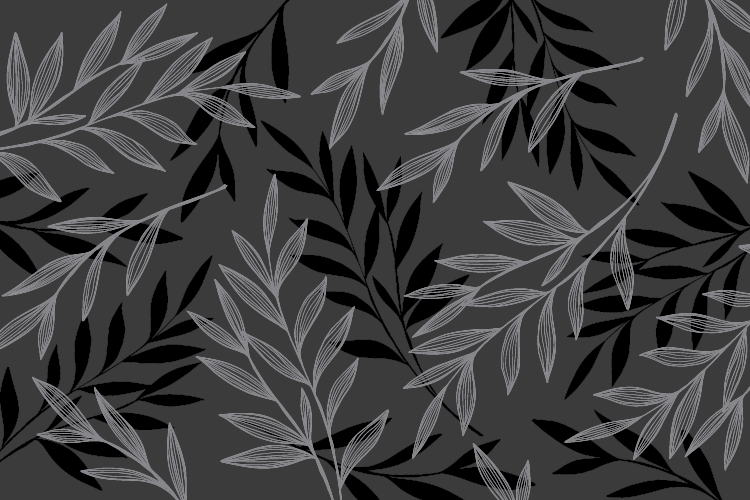 Grøn silhuet Blomster og planter vinyltæppe - TenStickers