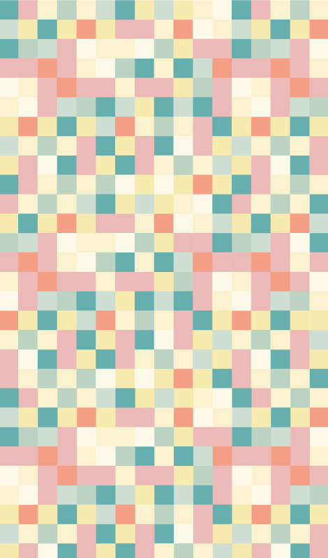 Farverige firkanter vinyltæppe til teenagere - TenStickers