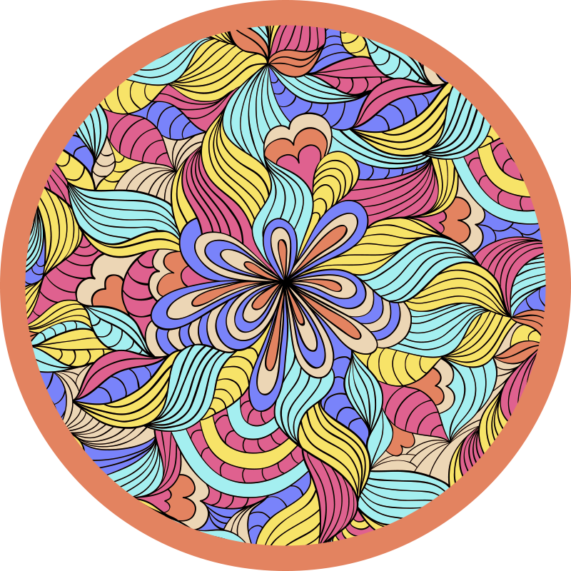 Psykedelisk jungle mandala tæppe - TenStickers