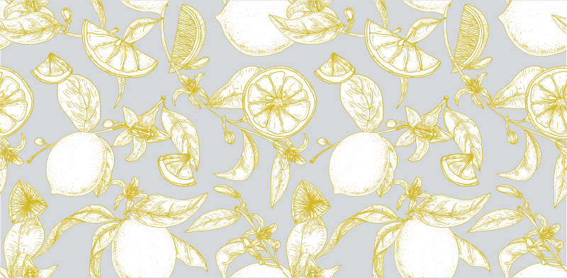 Flok citroner blomstertæppe - TenStickers