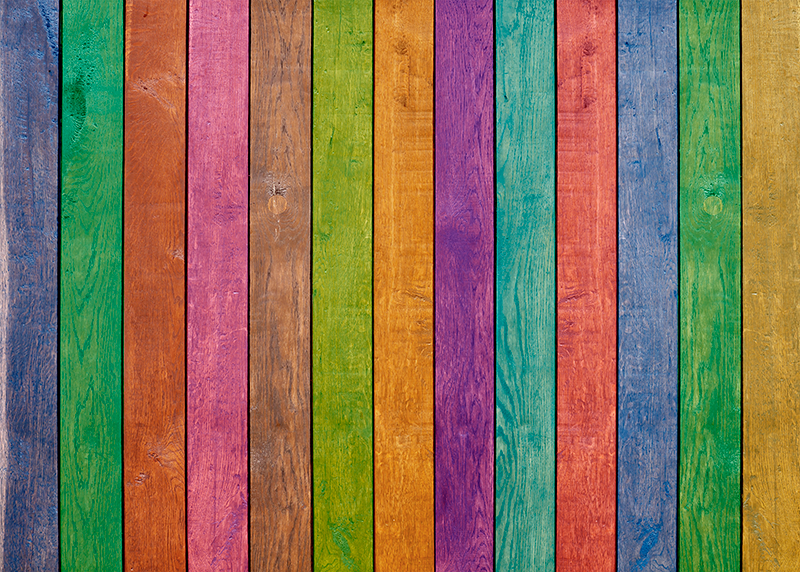 Træ flerfarvet mønster trægulve - TenStickers