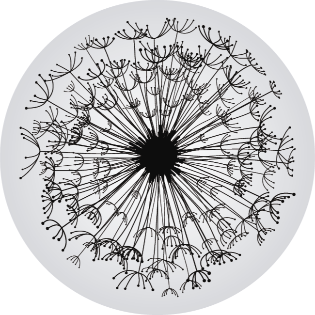 Rundt vinyltæppe med blade blomstertæppe - TenStickers