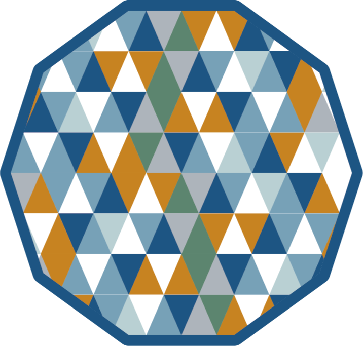 Pvc tæpper flerfarvede trekanter vinyl tæpper - TenStickers