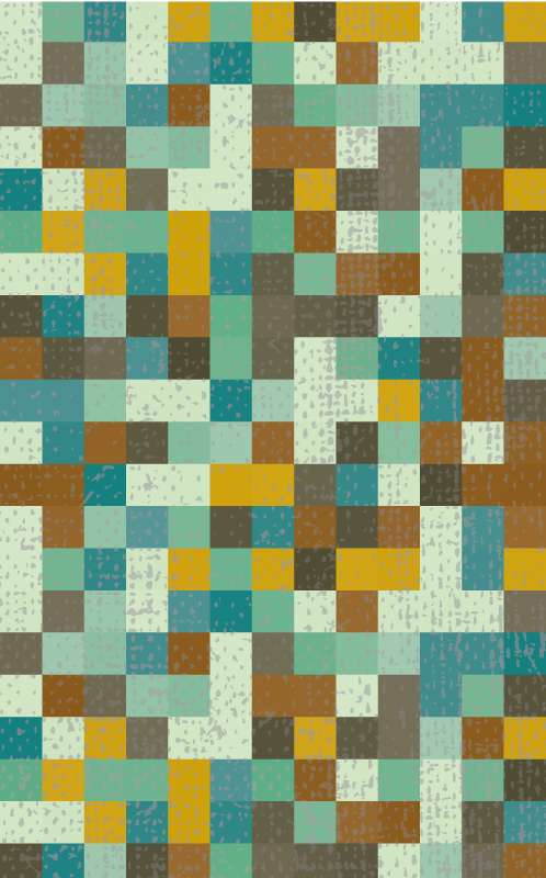 Stue vinyl tæppe regelmæssige firkanter moderne - TenStickers