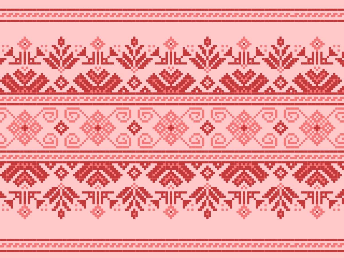 Etnisk ornamentalt mønster mandala vinyl tæppe - TenStickers