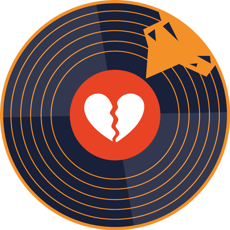 Knust hjerte vinyl moderne tæppe - TenStickers