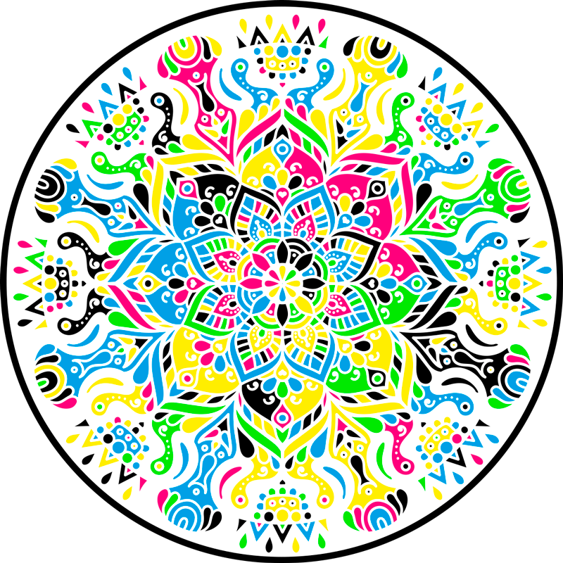 Levende mandalaer mandala vinyl tæppe - TenStickers