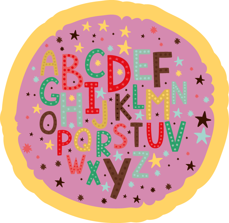 Pædagogisk alfabetisk alfabetet vinyl tæppe - TenStickers