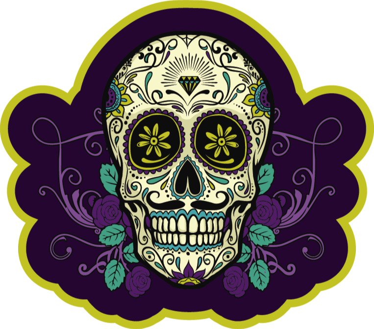Mexicansk kranium vinyl tæppe - TenStickers