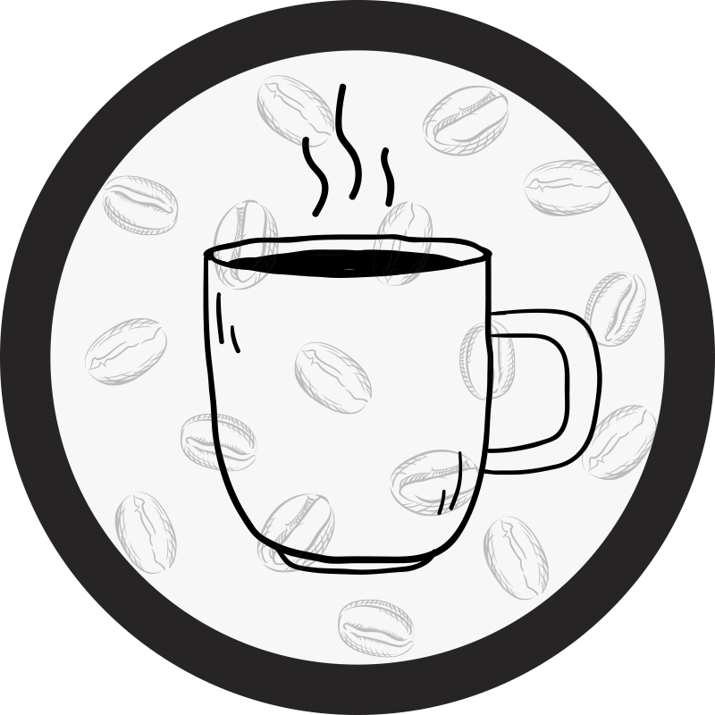 Cuo kaffe på hvid baggrund køkkenfliser - TenStickers