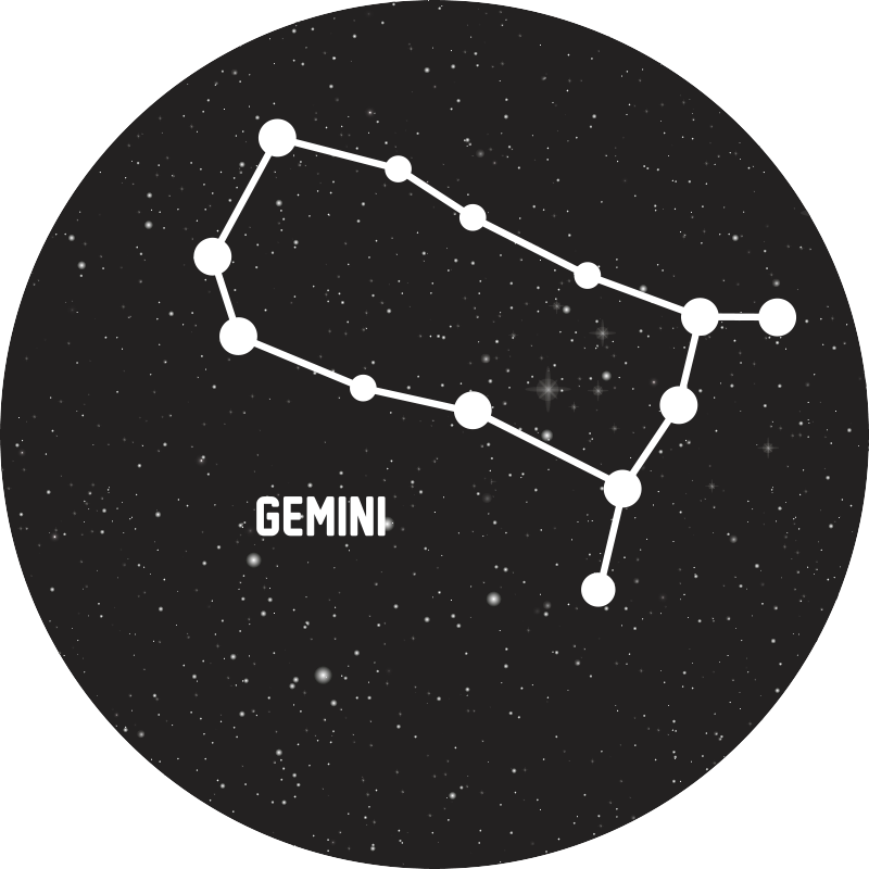 Stjernetegn gemini moderne tæppe - TenStickers