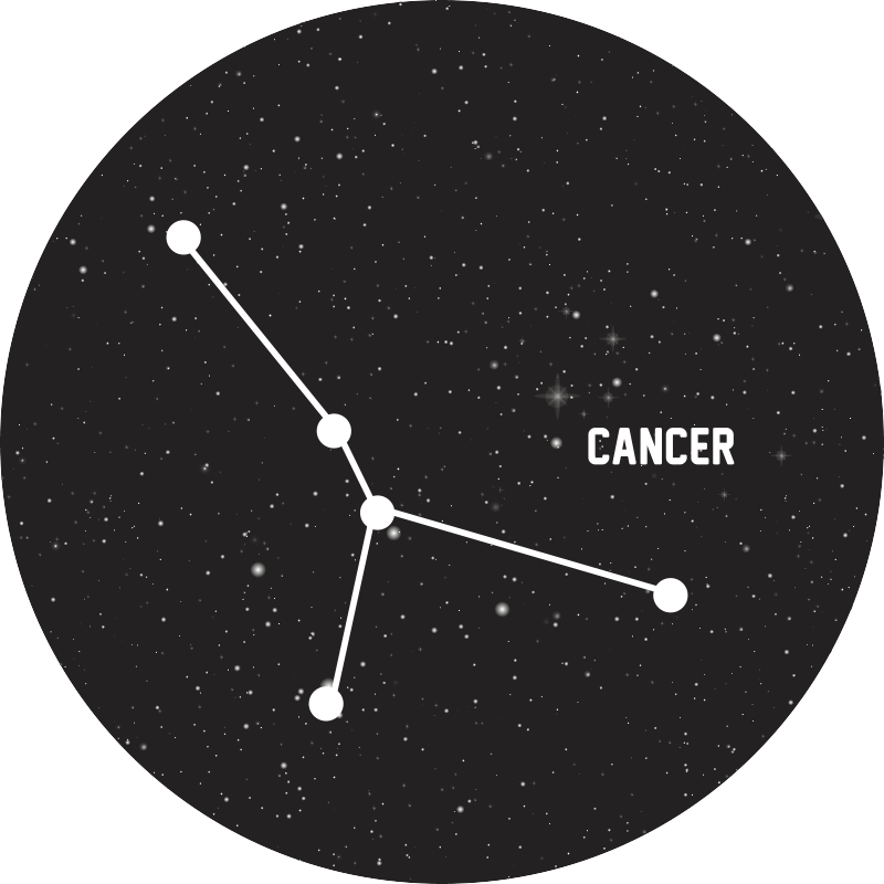 Stjernetegn kræft moderne tæppe - TenStickers