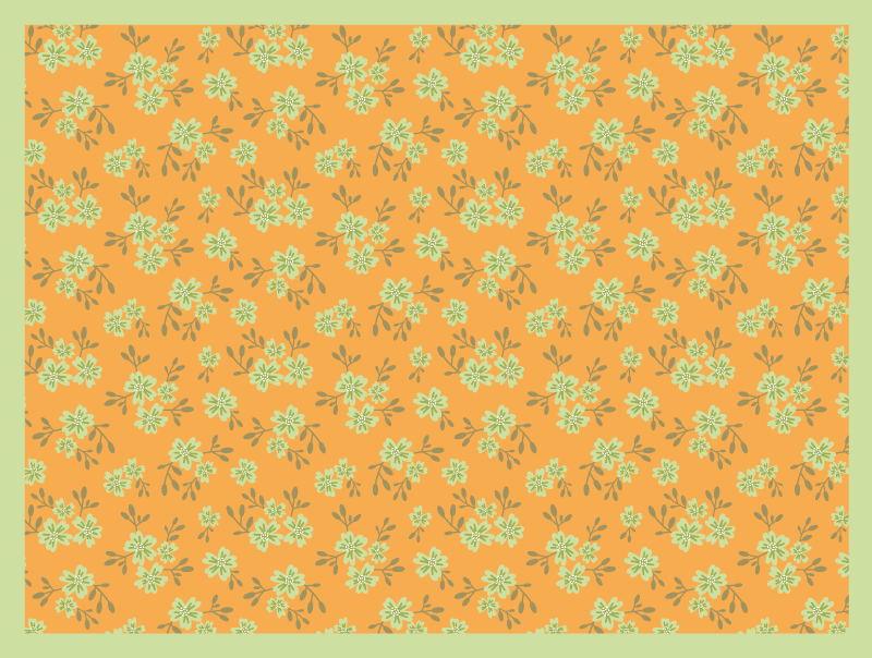 Blomstermotiv overflade Blomster og planter vinyltæppe - TenStickers