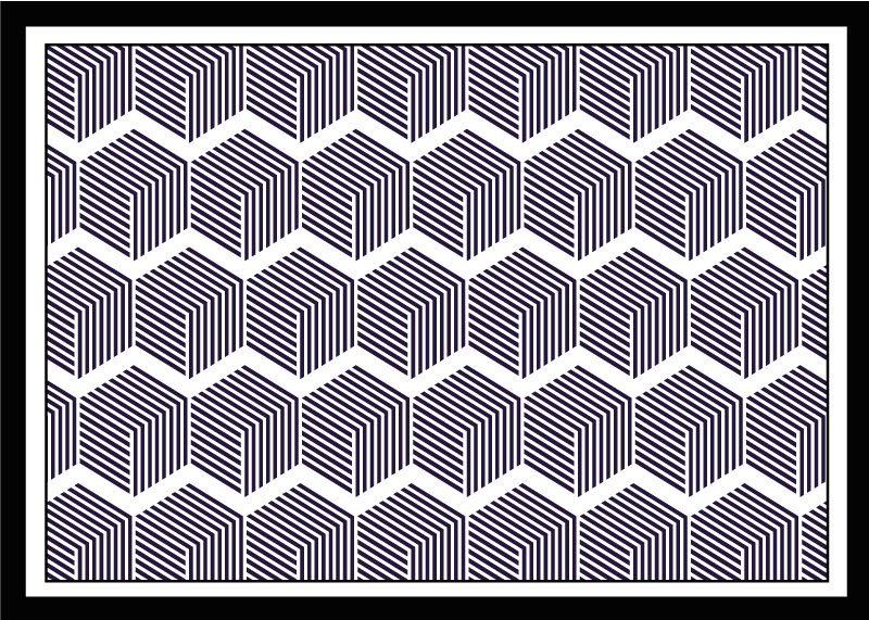 Kubistisk kontrast geometriske vinyl tæppe - TenStickers