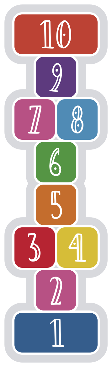 Spil tæppe spilmåtte farverig - TenStickers