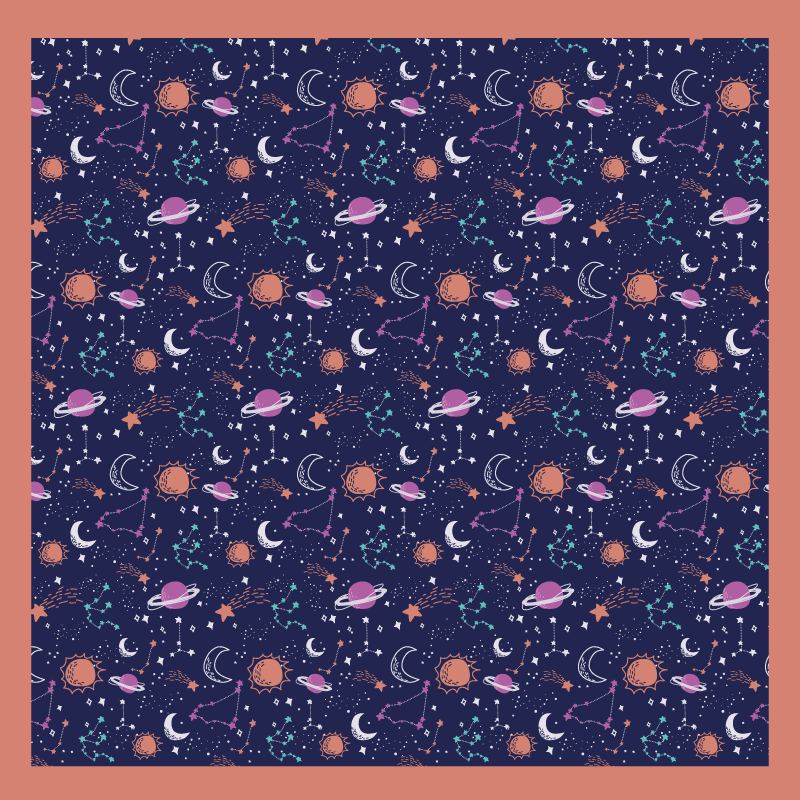 Kosmisk rumleg vinyl tæppe - TenStickers
