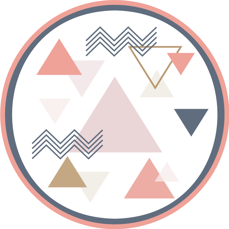 Geometrisk abstrakt cirkel geometriske vinyl tæppe - TenStickers