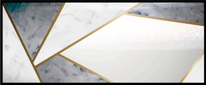 Geometriske marmor accenter tekstur vinyl tæppe - TenStickers