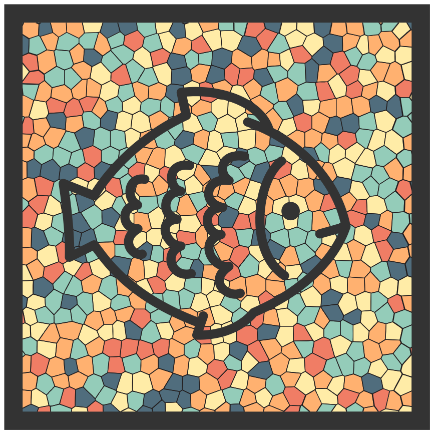 Mosaik fisk mosaik gulvfliser - TenStickers