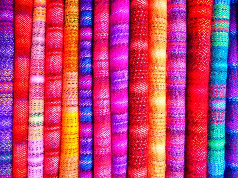 Farverigt stofrulle striber vinyl tæppe - TenStickers