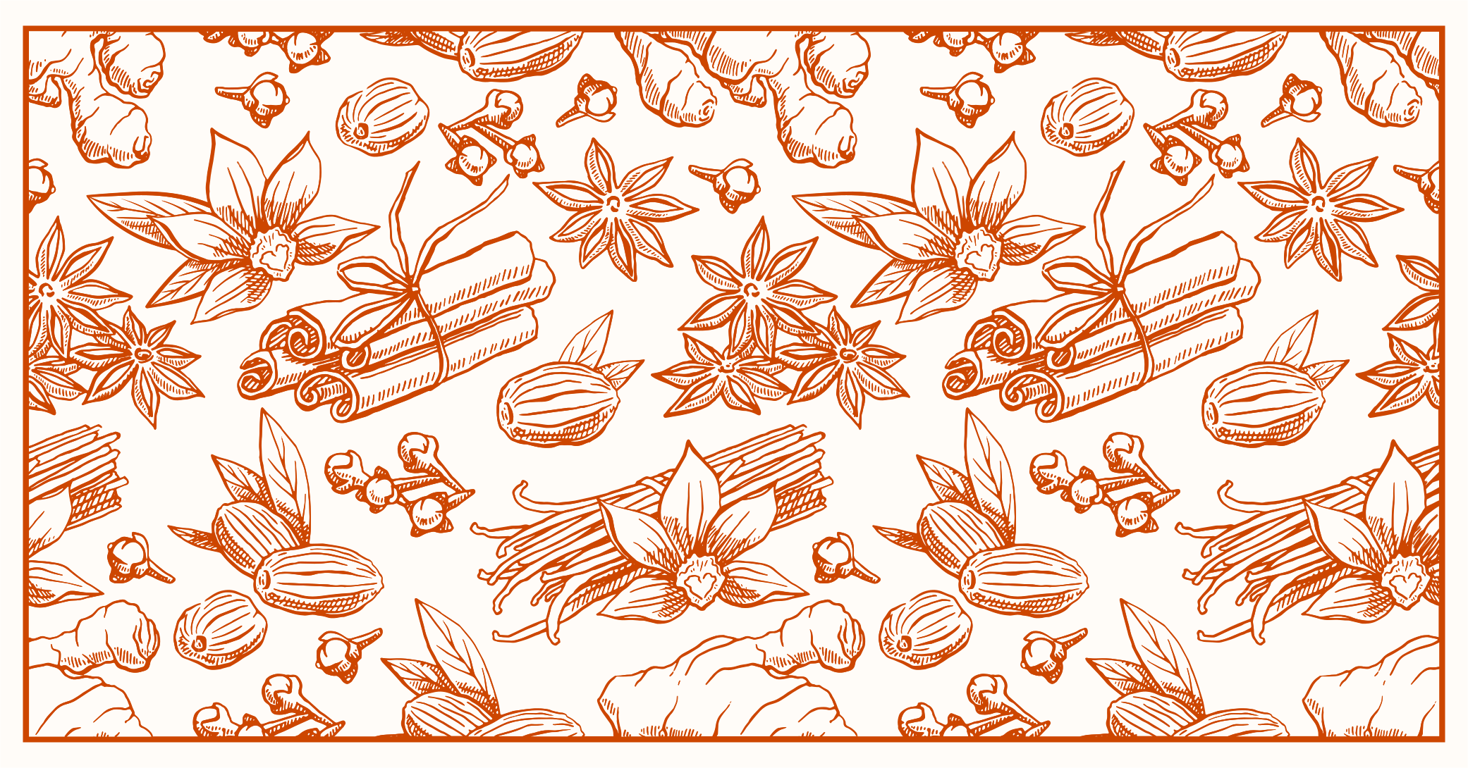 Brune krydderier køkken gulvfliser tæppe - TenStickers