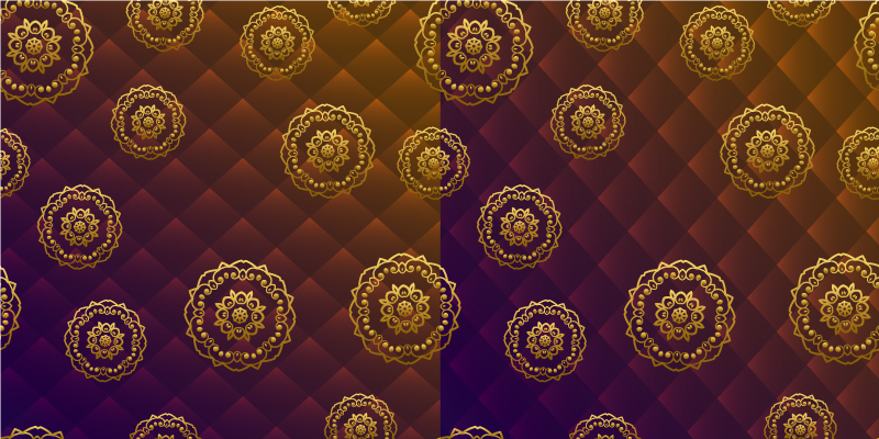 Mandala motiv overlay mandala vinyl tæppe - TenStickers