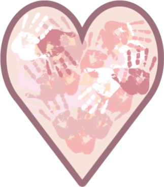 Personligt hjerte vinyl tæppe med navn - TenStickers