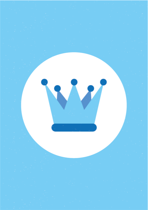 Blå krone baby vinyl legemåtte - TenStickers