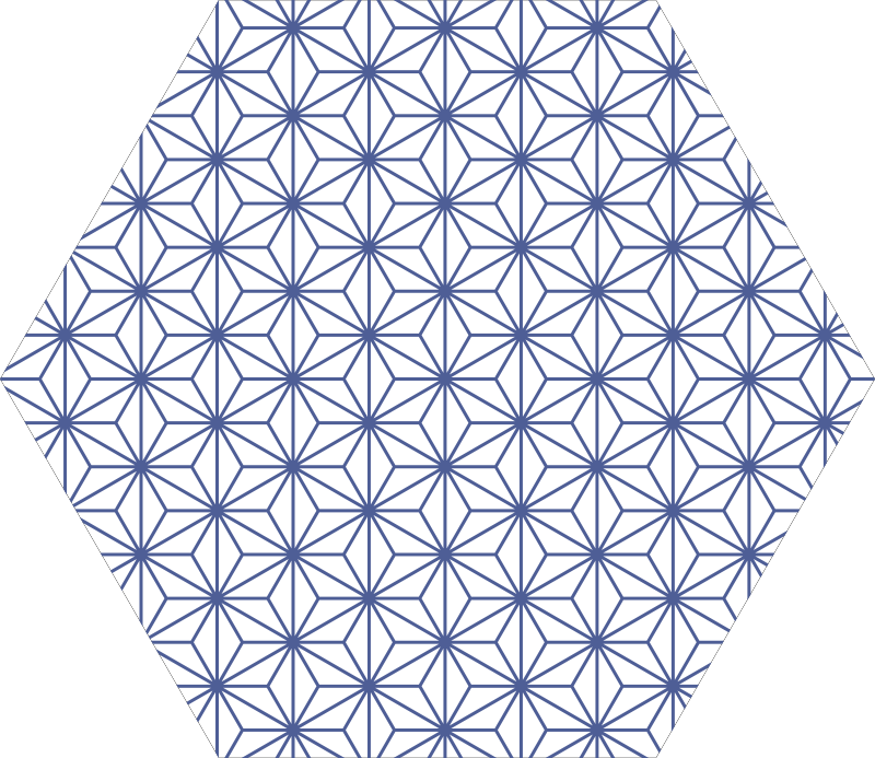 Blå stjerner mosaik gulvfliser - TenStickers