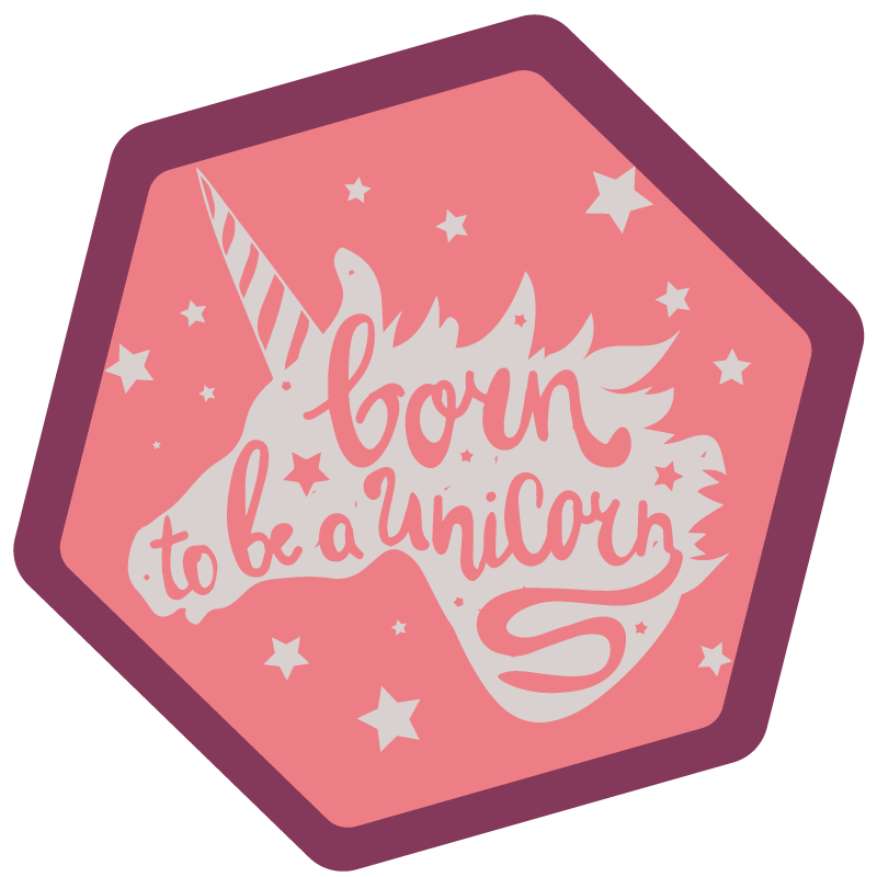 Født enhjørning vinyltæpper til babyværelse - TenStickers