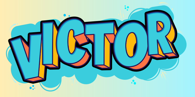 3d-tilpasset navn vinyltæppe - TenStickers