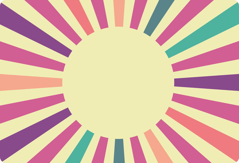 Design af udstrålende linjer geometriske vinyl tæppe - TenStickers