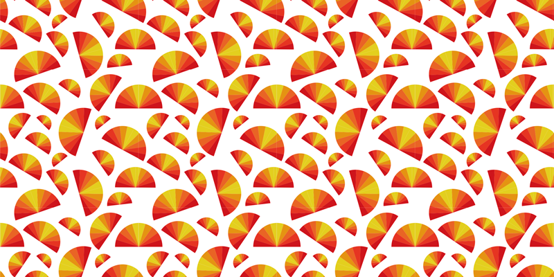 Cirkulære motivarray geometriske vinyl tæppe - TenStickers