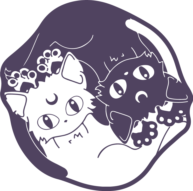 Legende katteduo tæppe til børneværelse - TenStickers