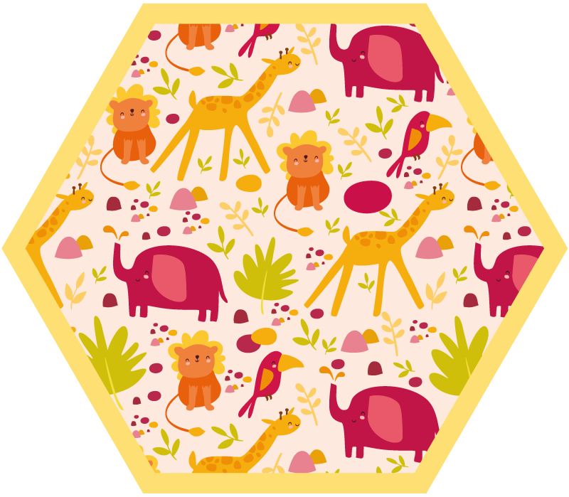 Safari legeplads vinyltæpper til babyværelse - TenStickers