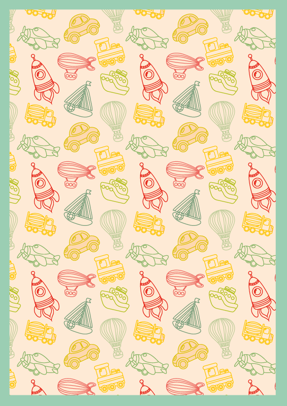 Legende transportmønster tæppe til børneværelse - TenStickers