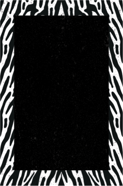 Zebra sort runner dyreprint tæppe - TenStickers