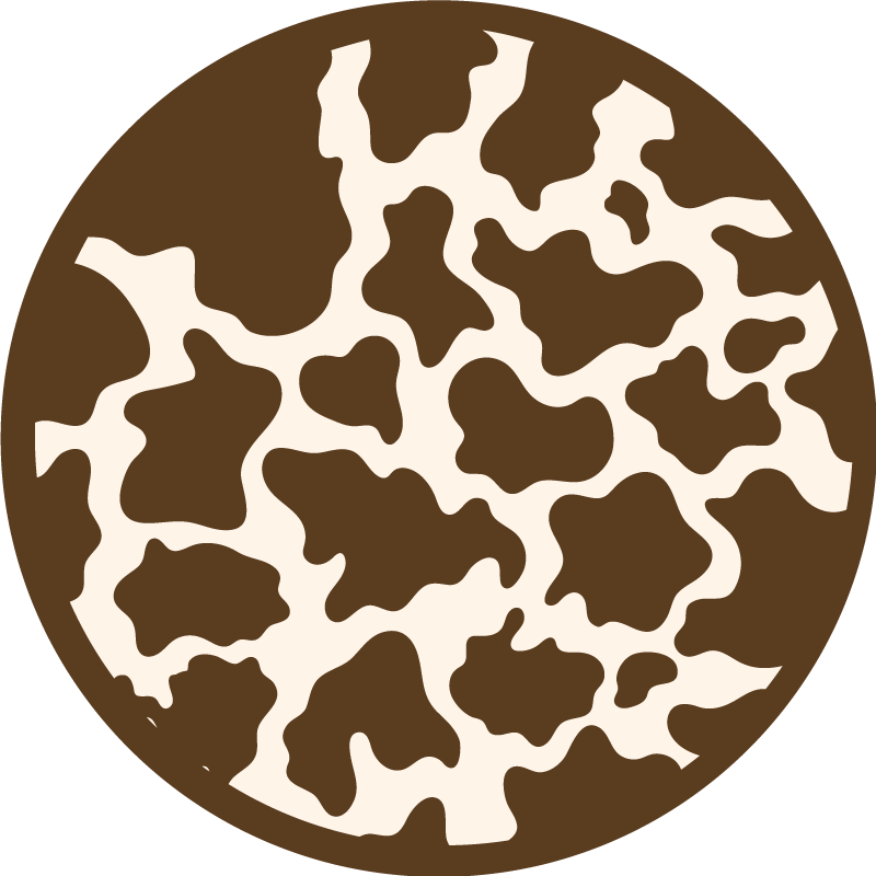 Brun ko dyr print vinyl tæppe - TenStickers