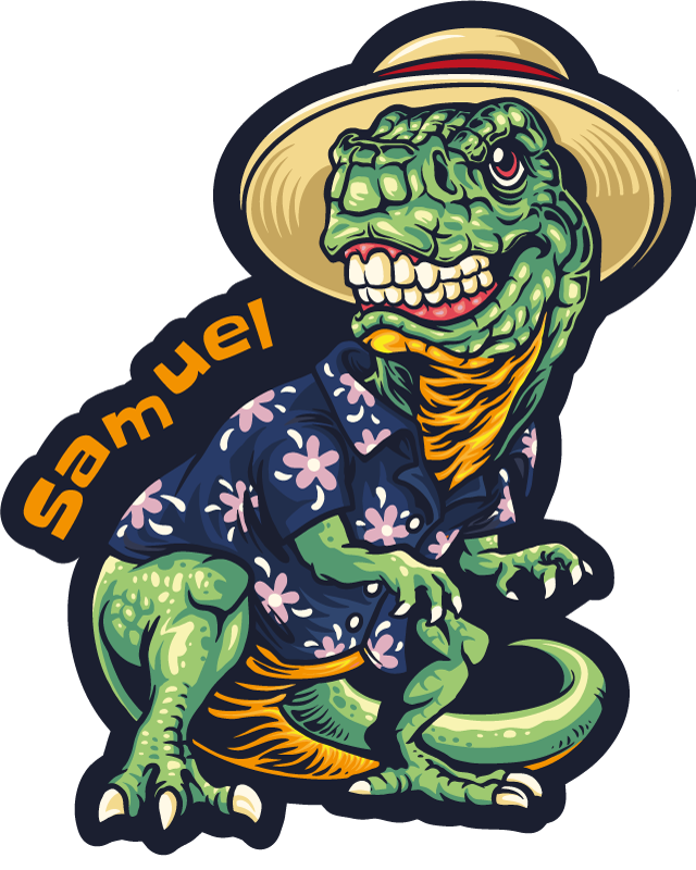 T rex dinosaur på tæppe til soveværelset - TenStickers