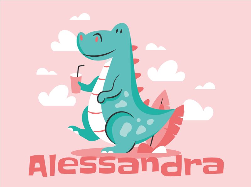 Personlig drage vinyl tæppe med navn - TenStickers