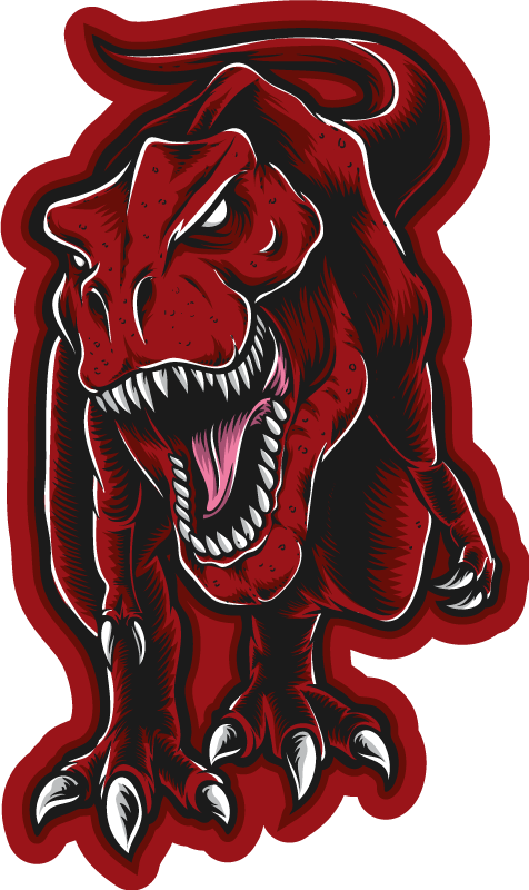 Skræmmende t-rex ansigt dyretæppe - TenStickers