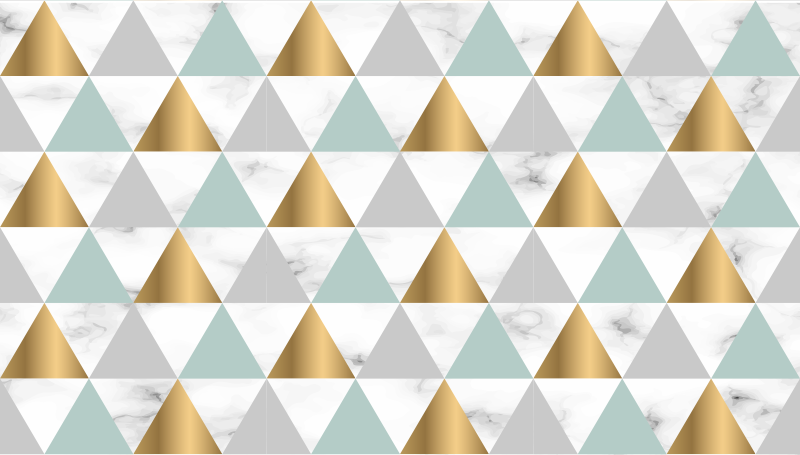 Marmor trekant geometri gang løbere - TenStickers