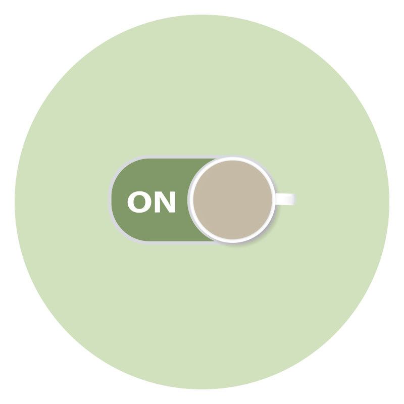 Kaffe morgen strøm på brugerdefineret tæppe - TenStickers