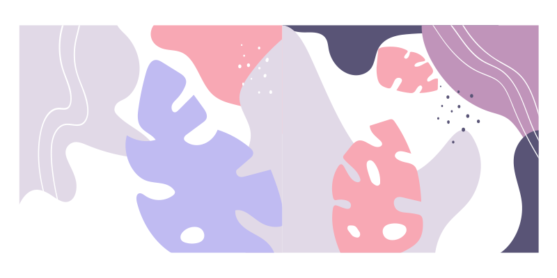 Farvet monstera blad natur tæppe - TenStickers